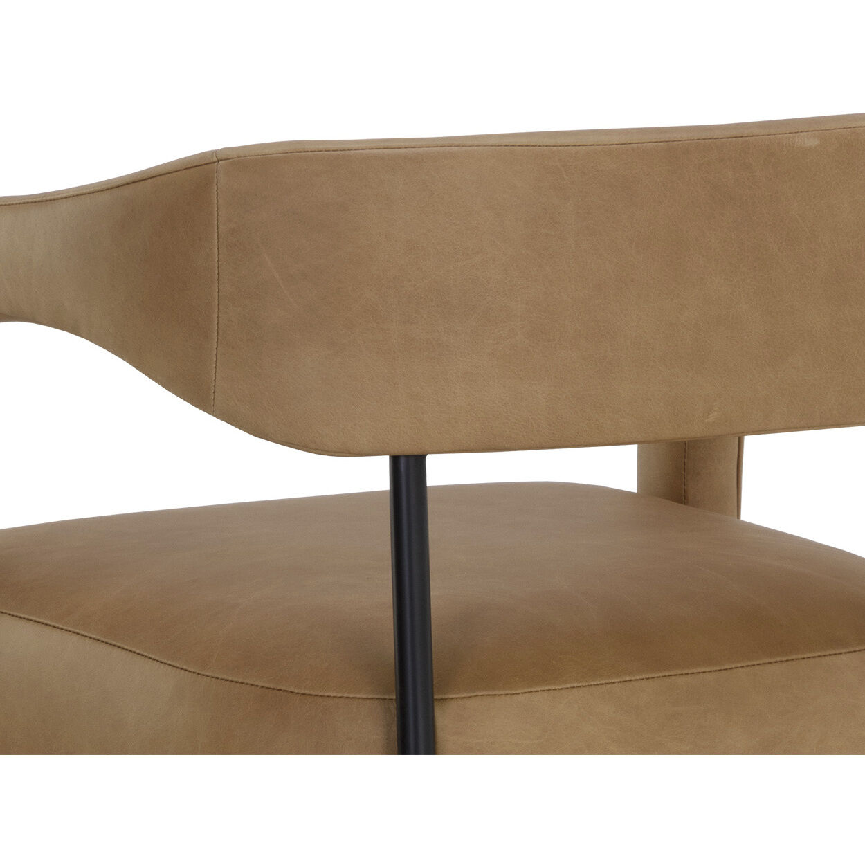 Mavia 39 inch Ludlow Sesame Leather Barstool